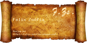 Felix Zsófia névjegykártya