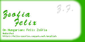 zsofia felix business card