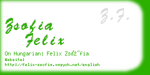 zsofia felix business card